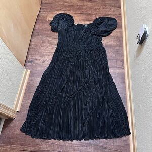 ARULA Black Pleated Dress